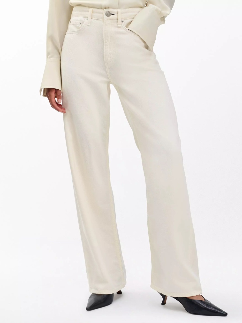 Rag and bone Logan featherweight denim in Ecru size 23
